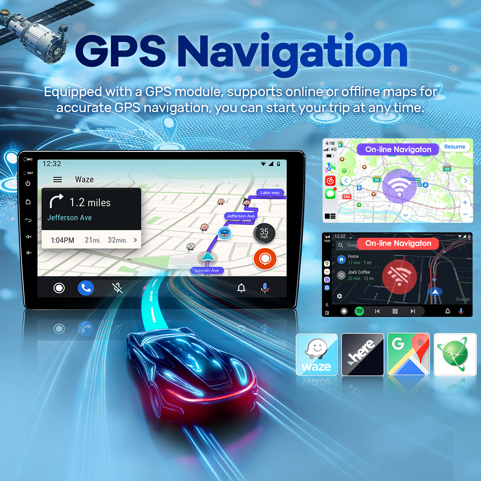 For Honda CRV 2007-2011 Android 13.0 Car Stereo Radio GPS WIFI Touch Screen FM
