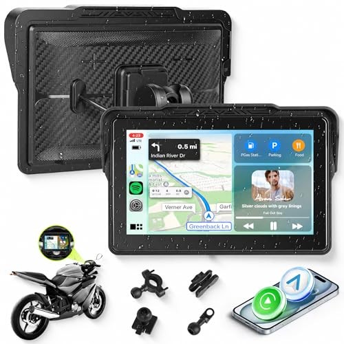 7-Inch Motorcycle Carplay Screen with Wireless 7 Inch Tire Pressure Detection