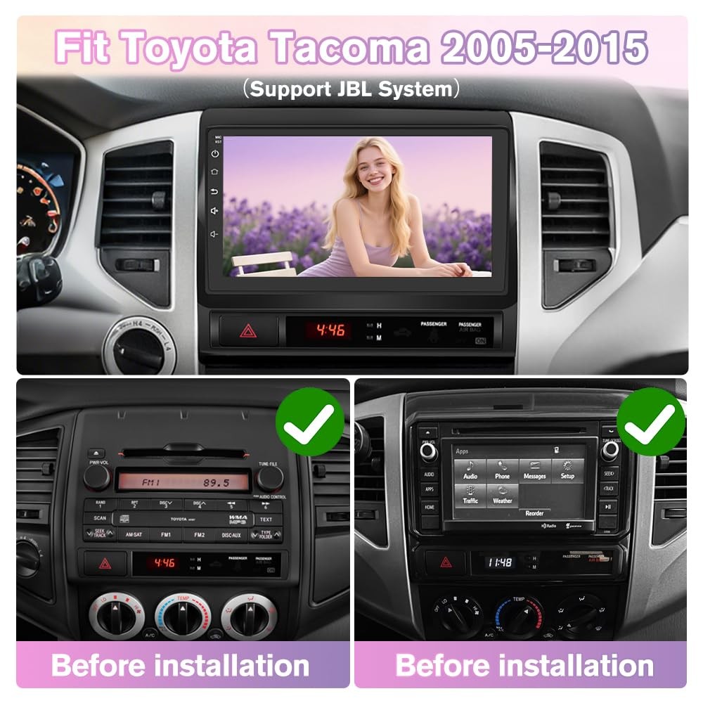 Junsun 5G Wifi Car Radio For Toyota Tacoma 2005-2015Support Jbl Sound