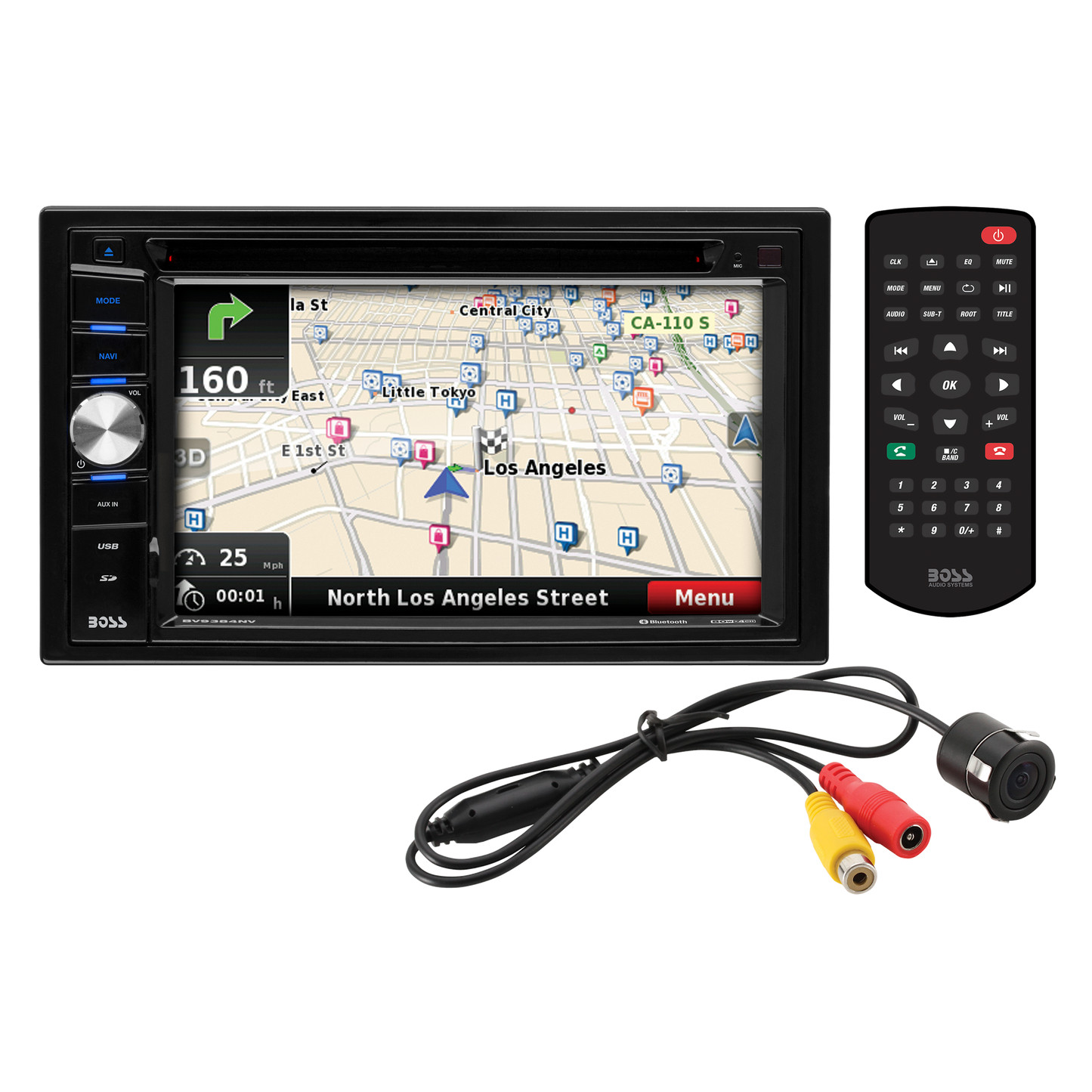BOSS Audio Systems BVNV9384RC Car Navigation, Bluetooth, 6.2” LCD, DVD, USB, SD