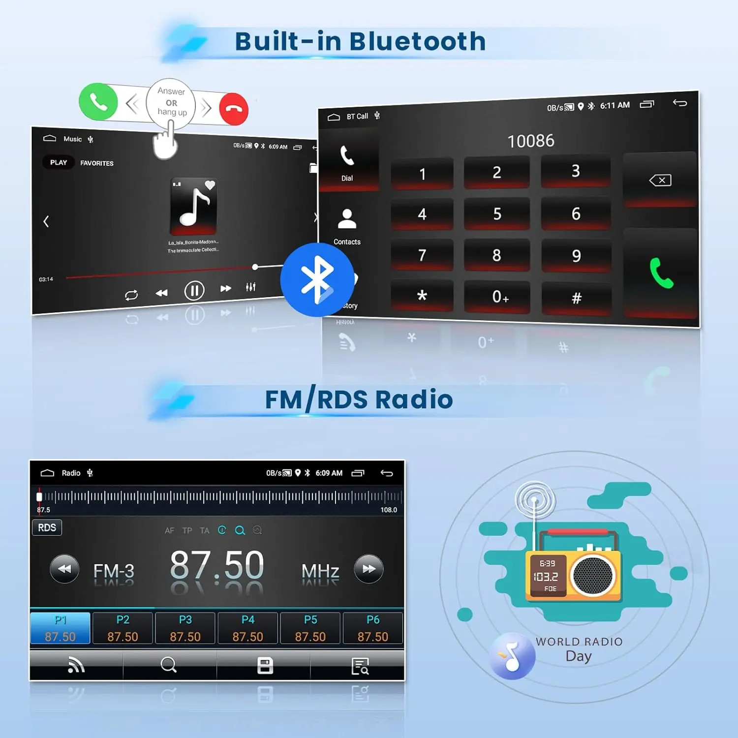 7″ Carplay GPS Navi Radio Stereo For Dodge Challenger 2008-2014 Android RDS Cam