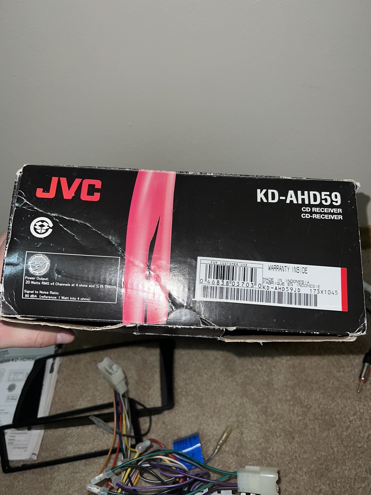 JVC Arsenal KD-AHD59 Vehicle CD Receiver/Radio 1 DIN