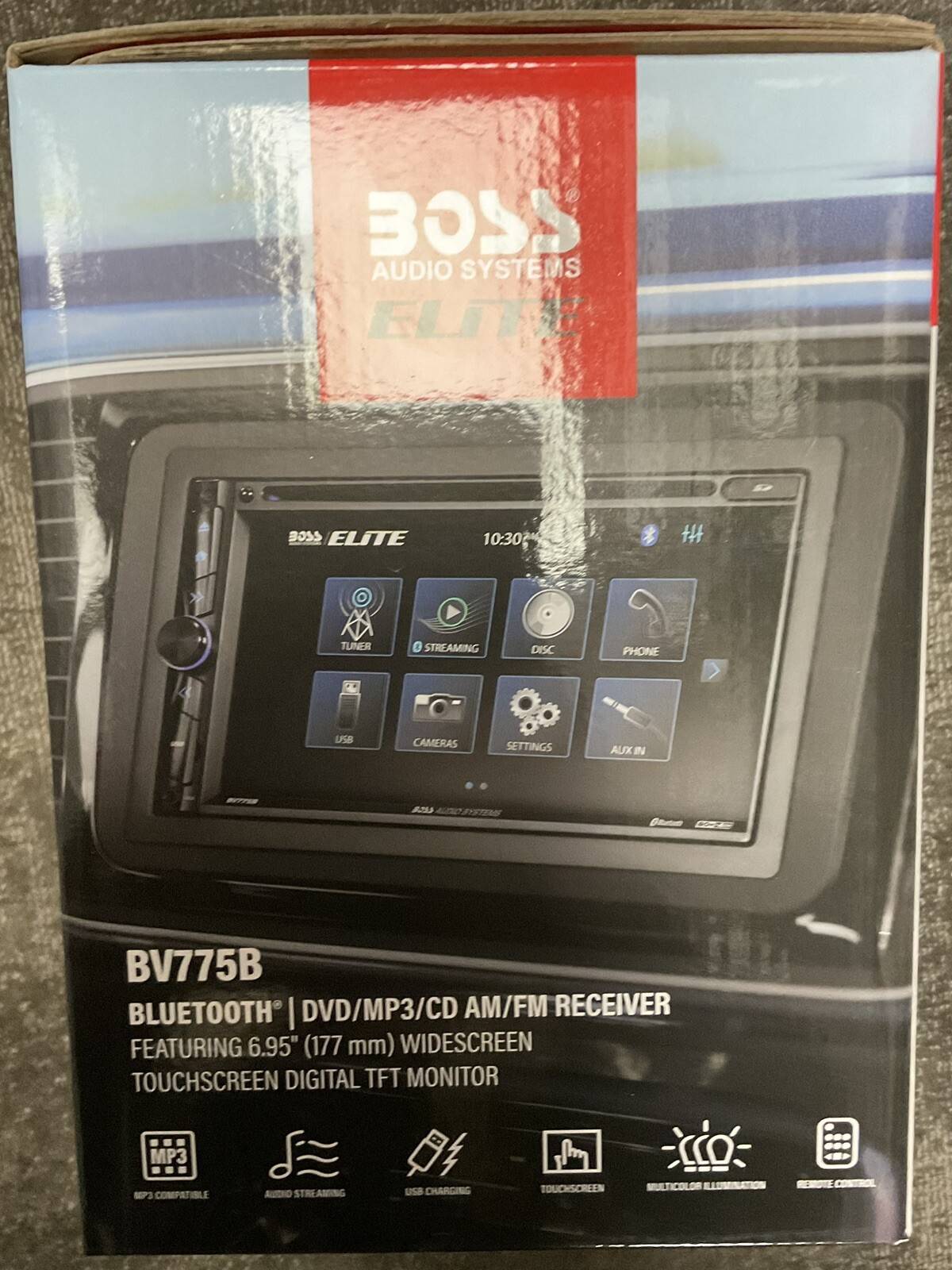 BOSS Audio Systems Elite BV775B Stereo System 6.95 Double Din GC6L BACKUP CAM