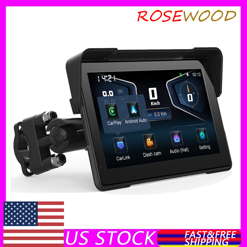 7″ Wireless CarPlay Touch Screen Motorcycles Navigator GPS with camera DVR&TPMS