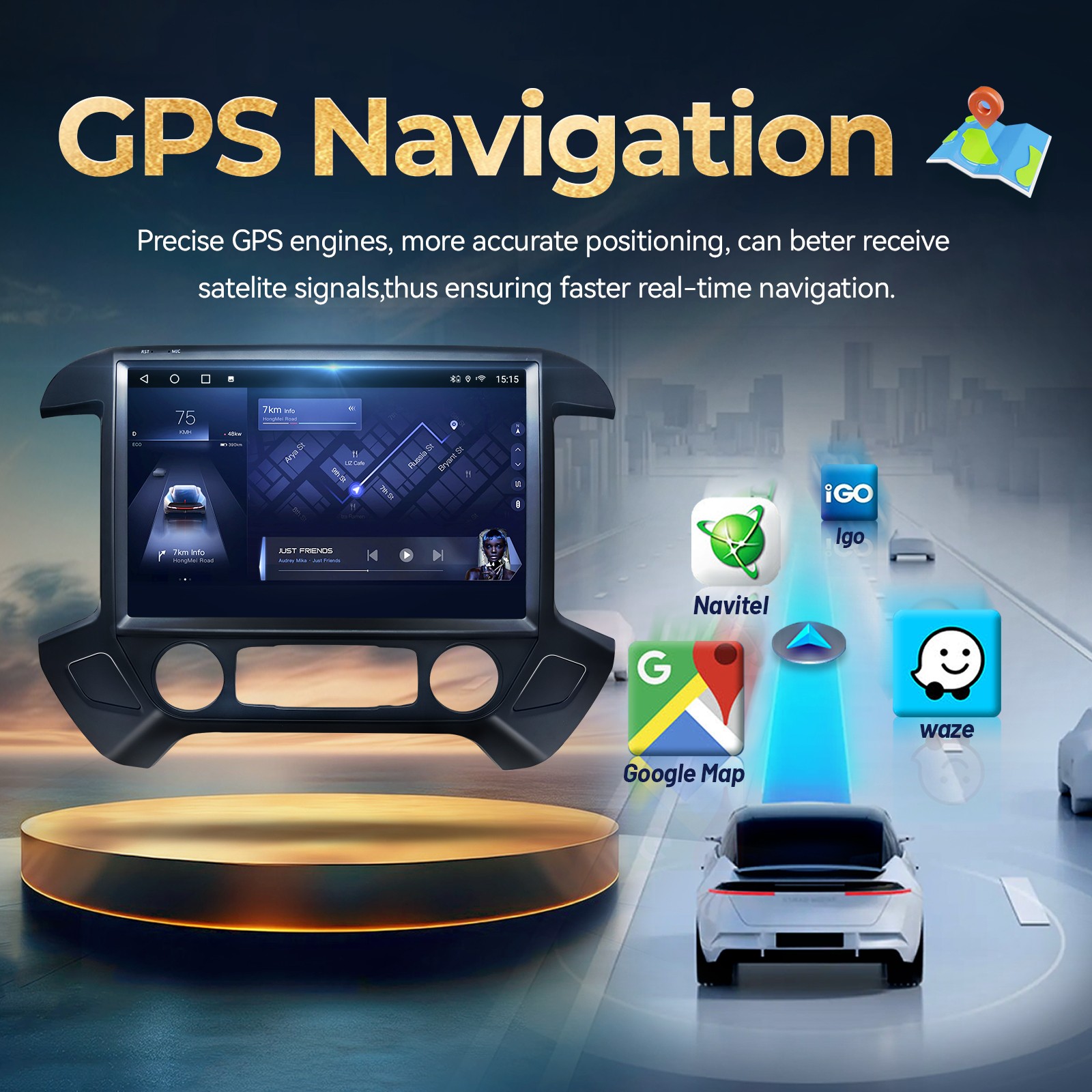 13.1″ Screen Android Car Radio GPS For Chevrolet Silverado GMC Sierra 2014-2018