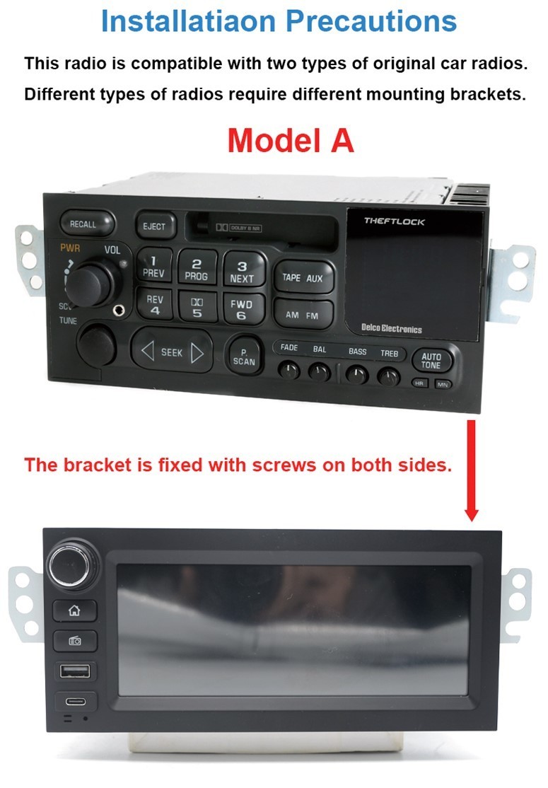 Apple Carplay Car Stereo Radio GPS Navi For GMC Chevy Sierra Silverado 1999-2003