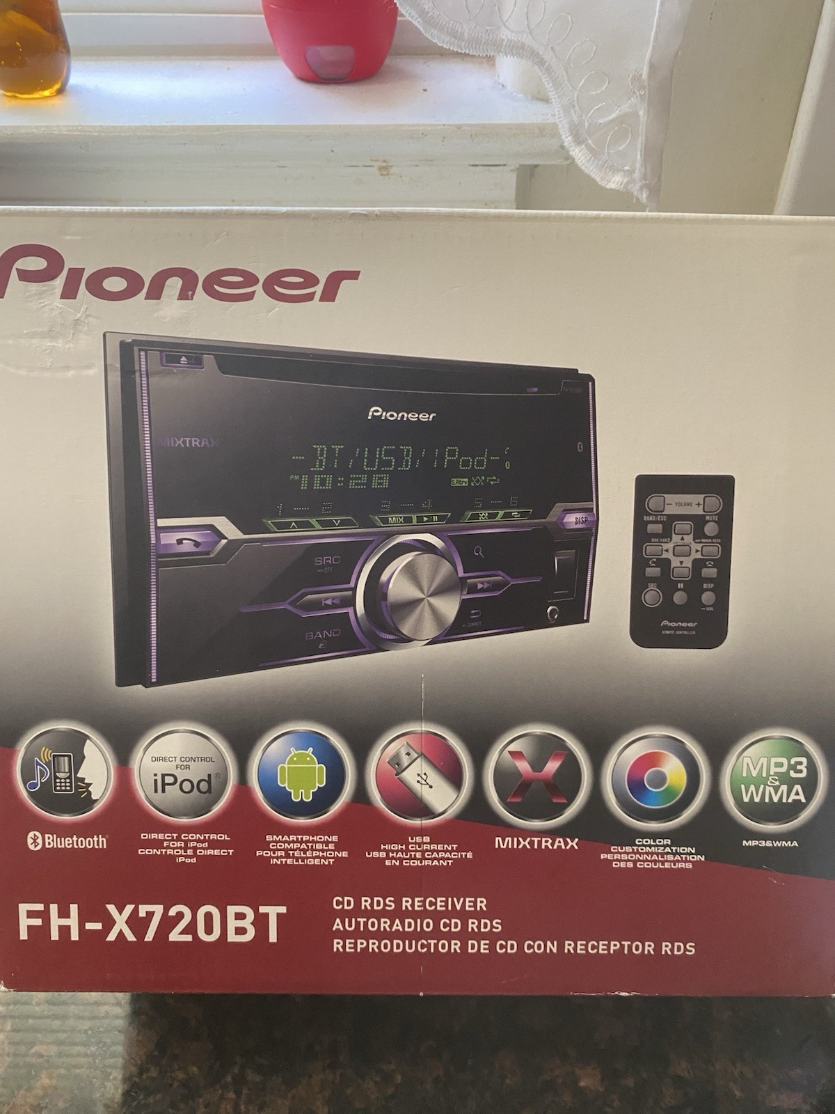 PIONEER FH-X720BT BluetoothCar Stereo Receiver USB AUXCD Remote NEW Open Box