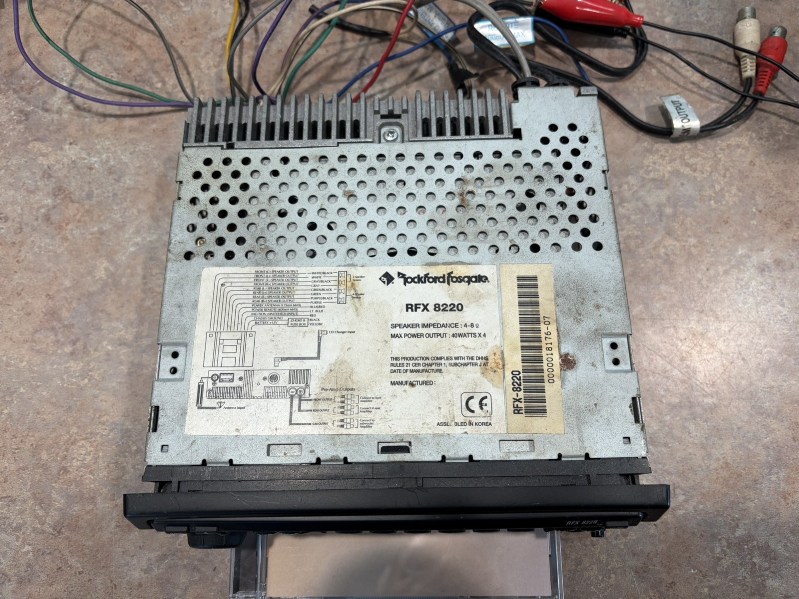 Rockford Fosgate RFX-8220 CD Changer Controller CD Receiver Radio Old School