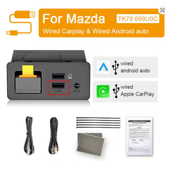 Mazda TK78-66-9U0C-KIT Carplay Retrofit Kit Carplay Android Auto System Upgrade