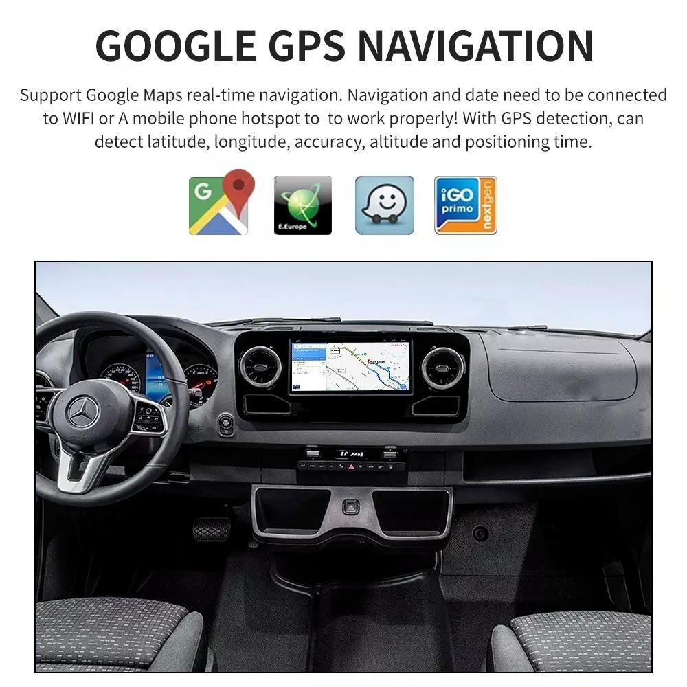 10.25” HD Car Stereo Radio Android Navigation 4+64G For Benz Sprinter 2019-2022