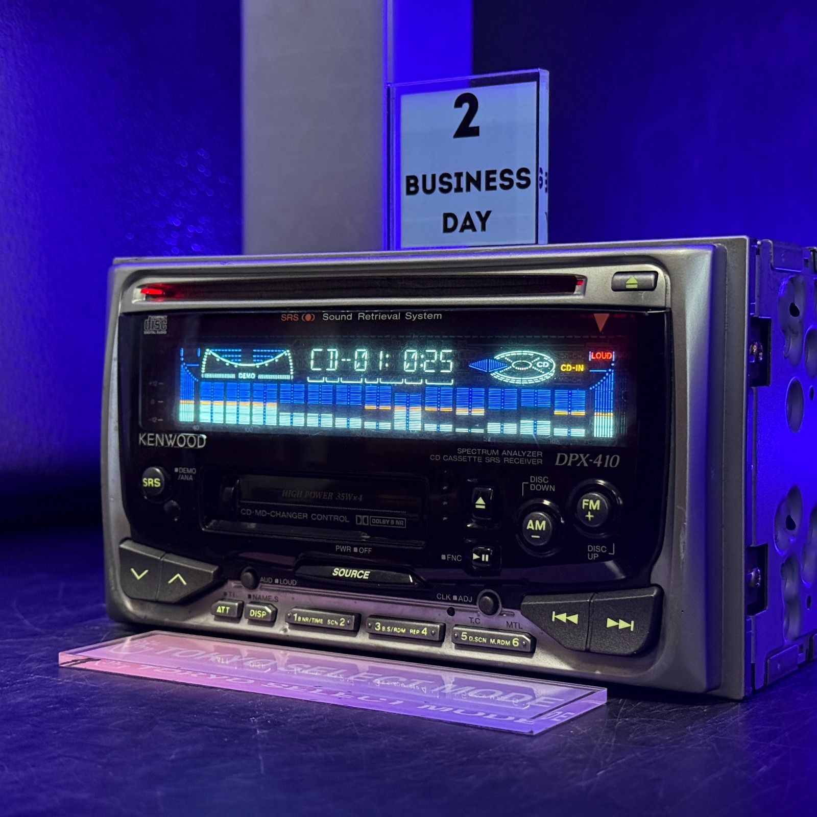 KENWOOD DPX-410 Car Audio CD Cassette Player 2DIN 1998 JDM SRS Tested In Stock
