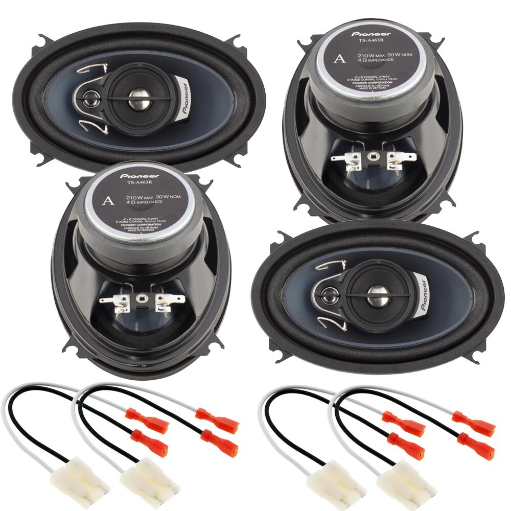 4 Pioneer TS-A463R 3-Way 4″x6″ 210 Watts Speakers For 1988-94 GM C/K 1500 Pickup