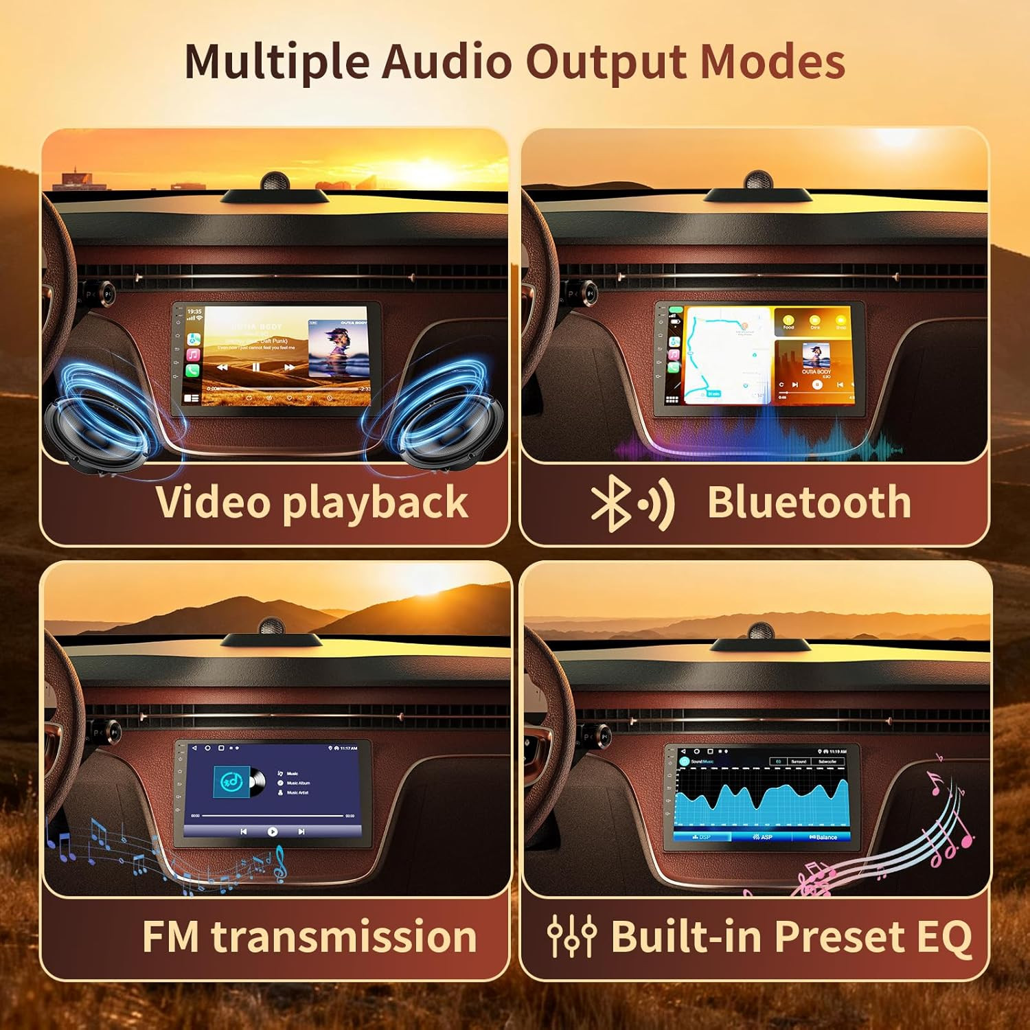 9″ HD Touchscreen Wireless Carplay Screen for Car with Carplay and Android Auto,