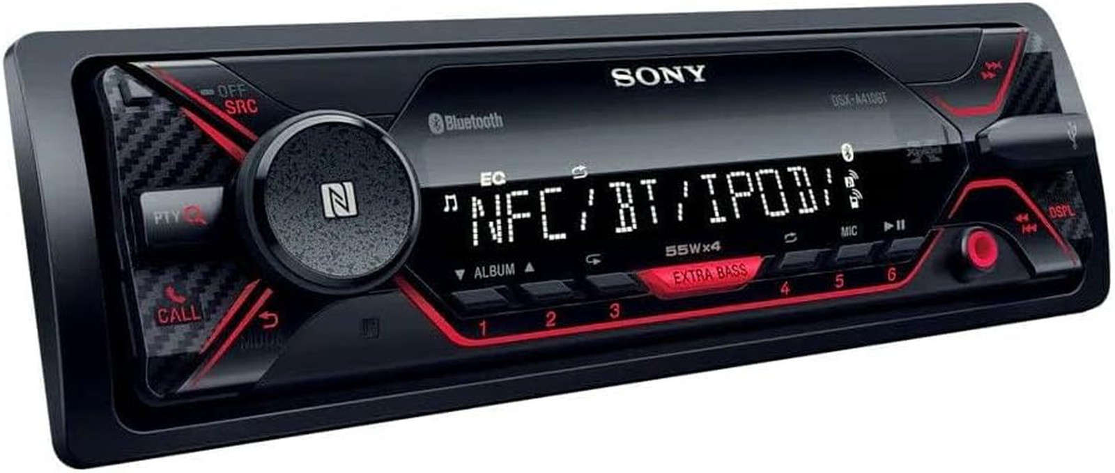 DSX-A410BT Single Din Bluetooth Front USB AUX Car Stereo Digital Media Receiver