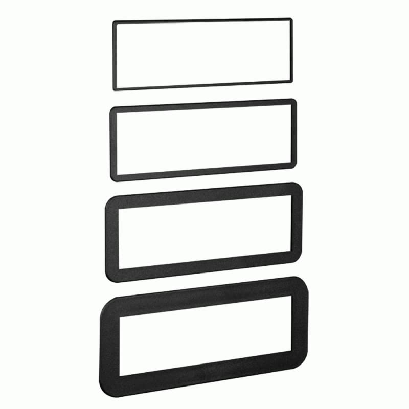 Xscorpion Car Stereo Radio Install Black Plastic Single DIN Trim Ring with…