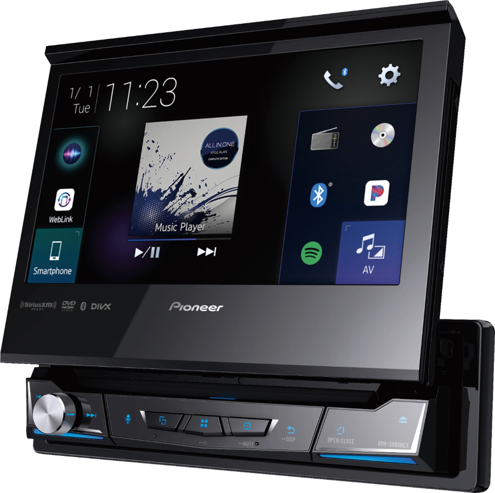 Pioneer 1-DIN 6.8 Touchscreen Car Stereo DVD Player Receiver