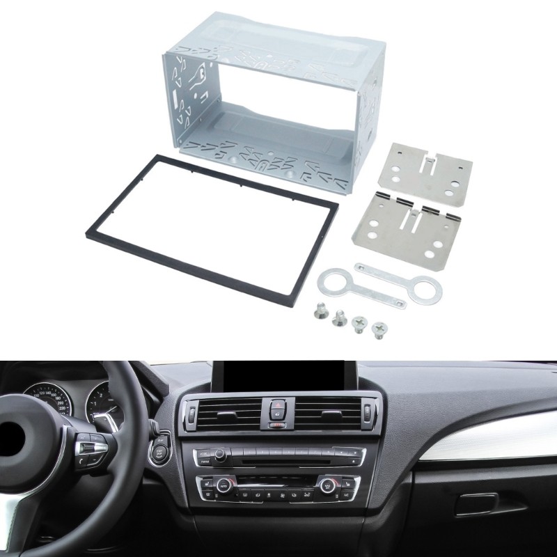 Universal Double DIN Car Stereo Audios Radio Player Sleeve Cage Mounting Kit