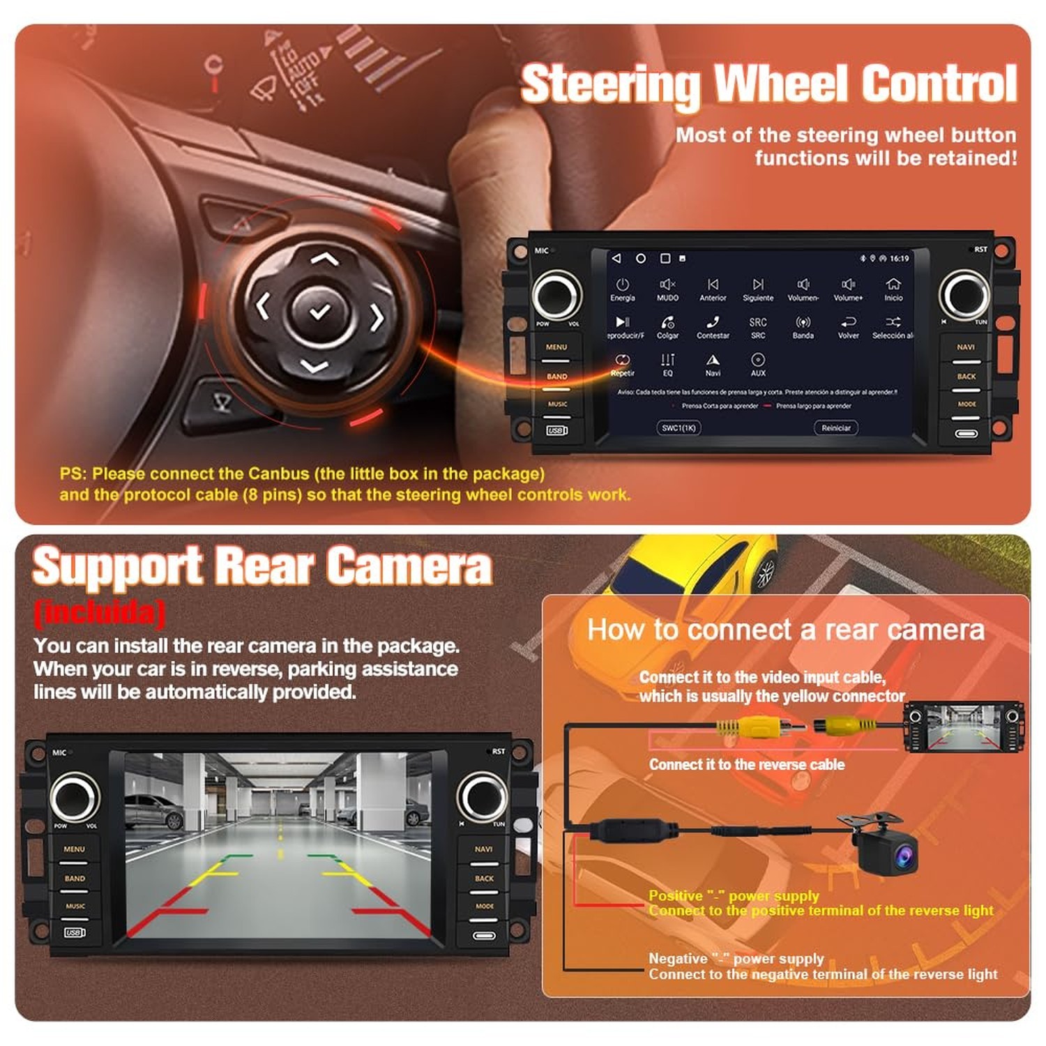 Android 13 2GB+64GB Car Radio Stereo for Jeep Wrangler 2007-2018/for Dodge Ra…