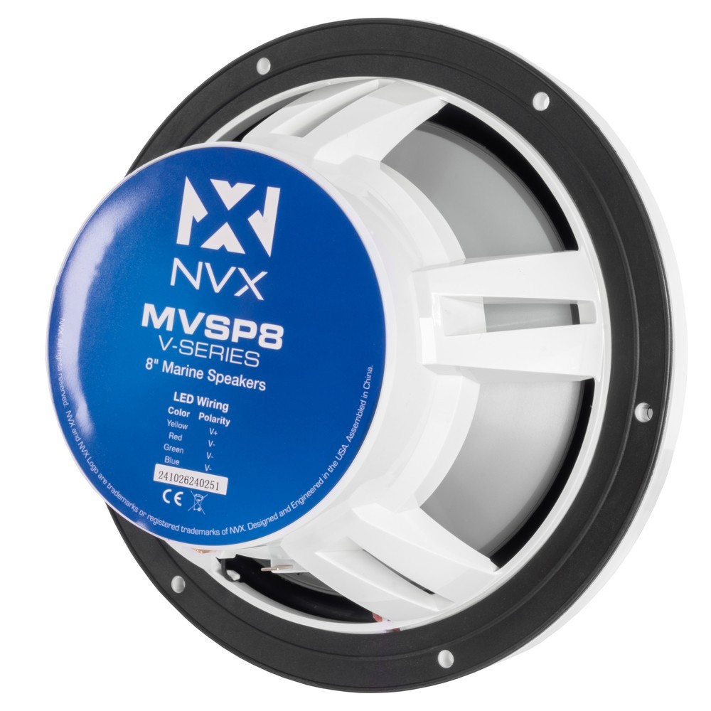 NVX VMPS35 & MVSP8 (x2) Marine Receiver with Bluetooth and Marine Speakers