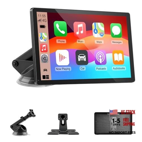 CarPlay Screen for Car, 9” Wireless CarPlay & Android Auto – Smart Black