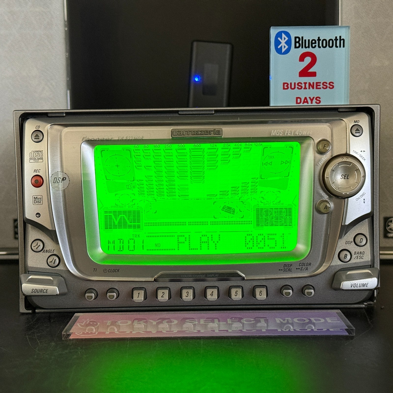 Pioneer carrozzeria FH-P77MDR 2DIN Car Audio CD MD Player Added Bluetooth Stock