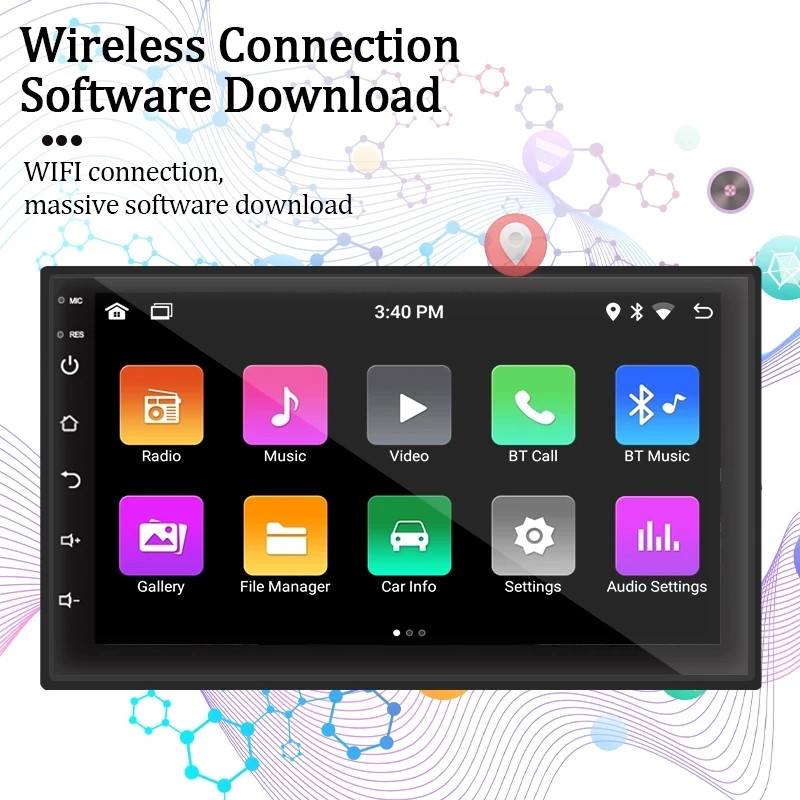 7” Android Car Stereo GPS WiFi Bluetooth CarPlay Touch Screen 2GB+32GB