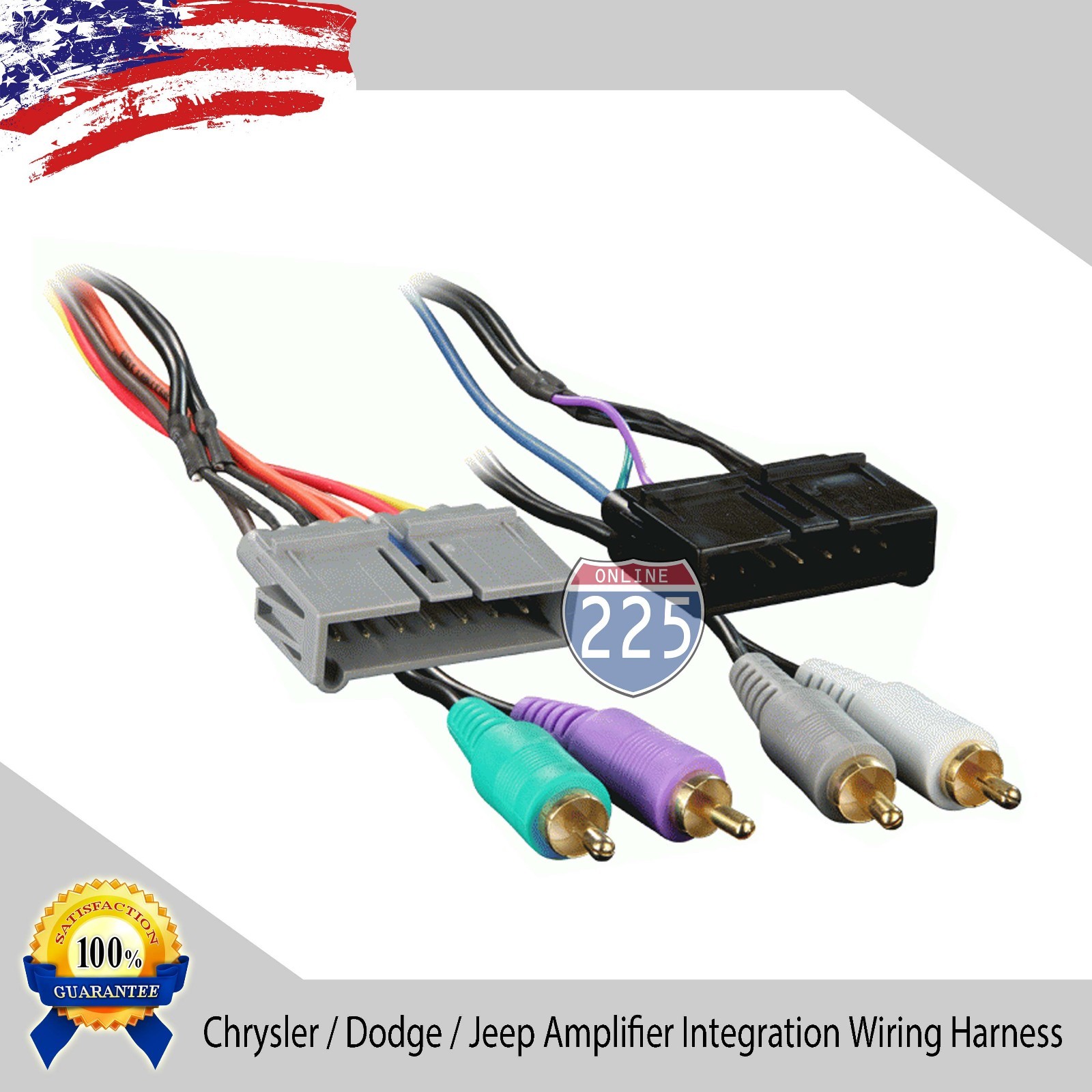 Car Stereo AMP Integration Wiring Harness Chrysler Dodge Jeep Plymouth 1984-2002