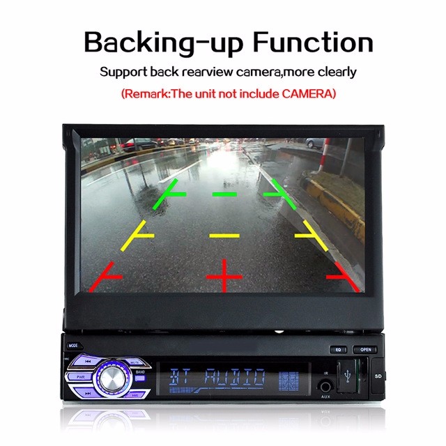 7”1 DIN Car Radio StereoTouch Screen BT USB/SD/AUX/FM MP5 Player Mirror