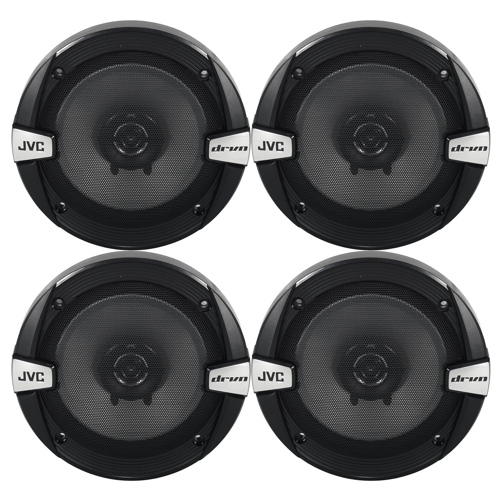 2 Pairs (QTY 4) of JVC CS-DR162 2-Way 6.5 Inch 300W Coaxial Car Audio Speakers