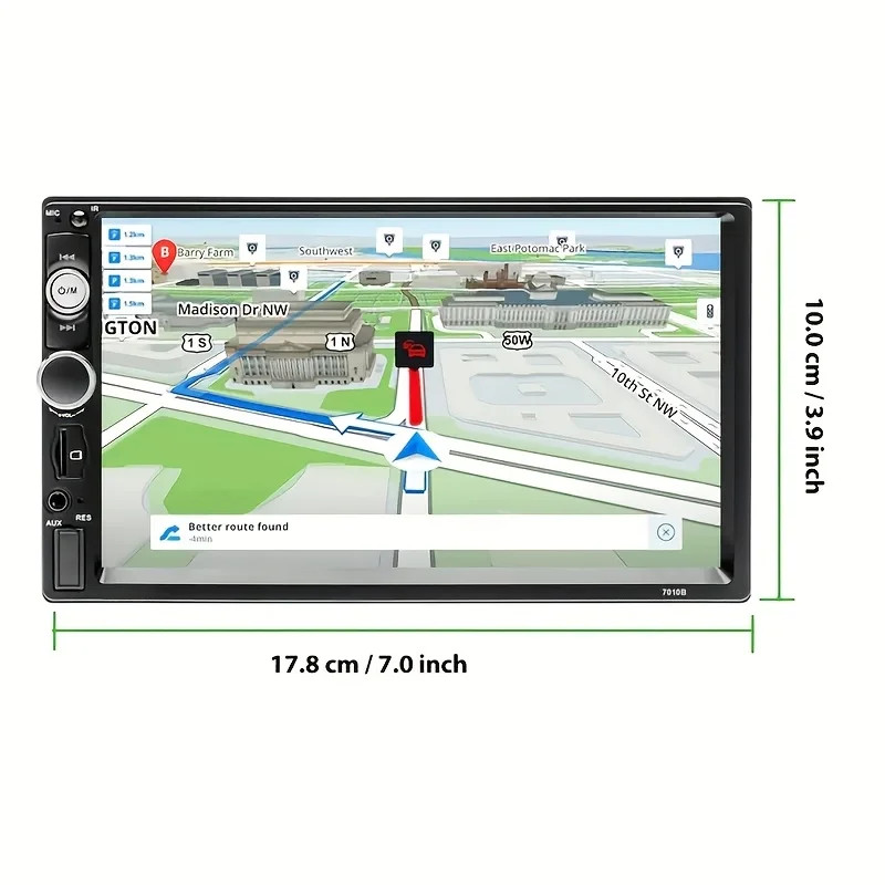 MP5 Car Player 2 Din 7 Inch Touch Screen Car Stereo Bluetooth + Backup Camera`