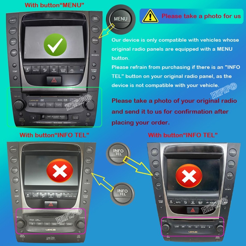 10.4″Car GPS Navigation Radio Stereo For Lexus GS300 GS330 GS400 GS450 2G+32G