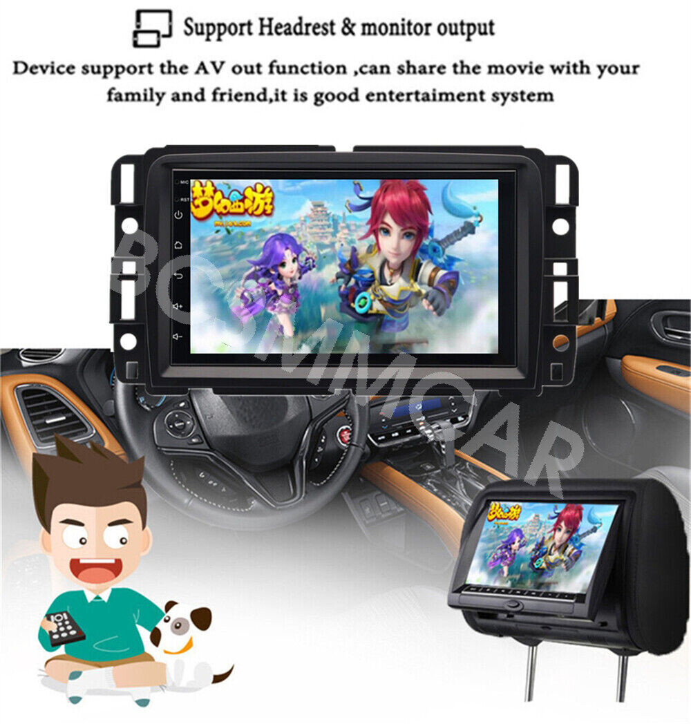 2DIN Car Stereo Radio Touch Screen WIFI Head Unit Fit For GMC Acadia 2013-2017