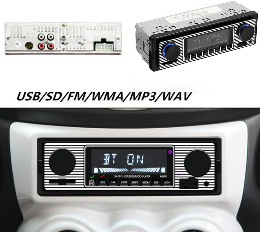 Car Stereo for Bluetooth, Retro Car FM Radio Smart Player, Electronic Auto FM Ra