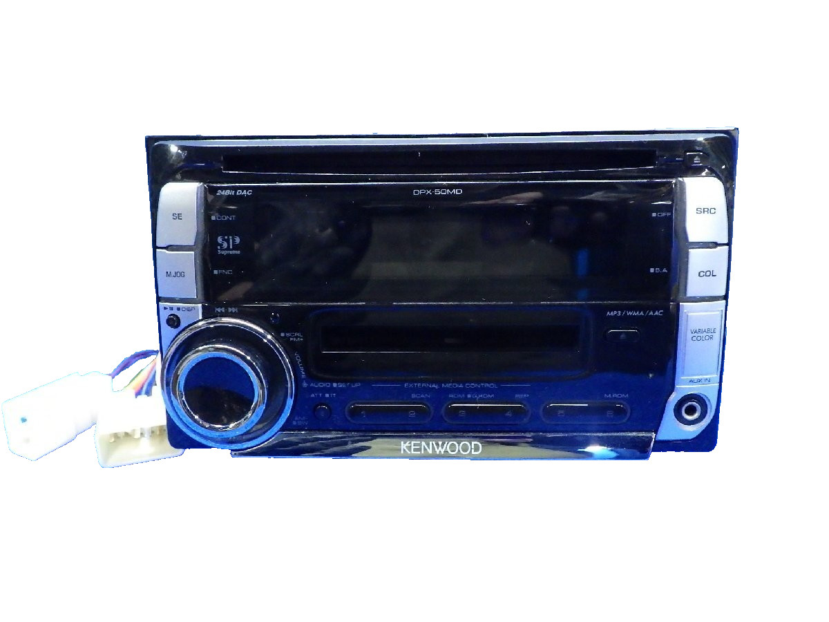 JDM Kenwood DPX-50MD 2DIN CD MD Player Daihatsu Toyota 10P 6P Harness OEM Opt