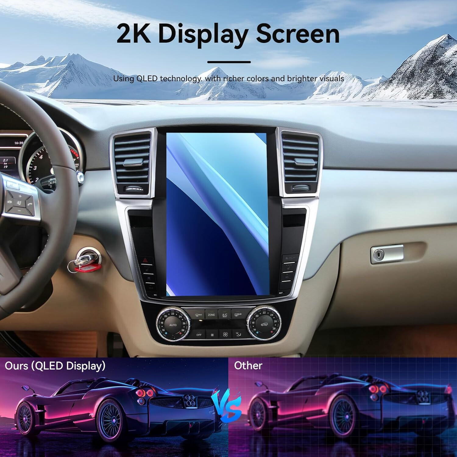12.1″ Car Stereo Radio Android Navigation 64G For Benz ML GL W166 X166 2012-2015