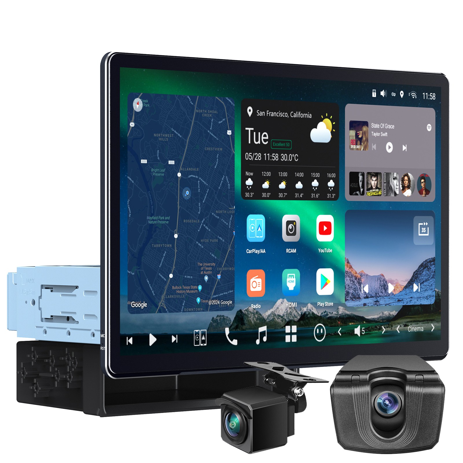 ATOTO 14.1″ 1&2DIN Android Car Stereo Wireless Carplay AI Vision Gsensor 8G+128G