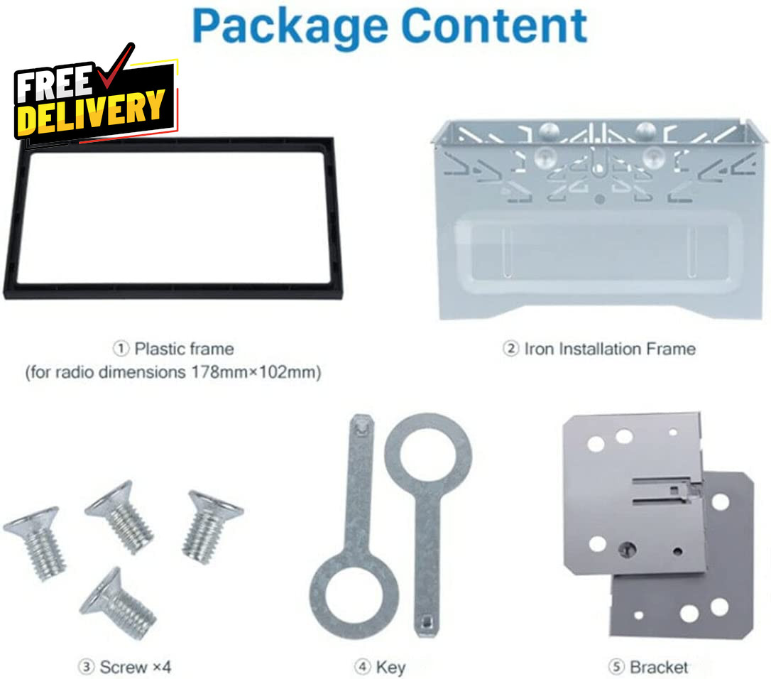 Car Stereo Double DIN Universal Cage with Frame Installation Dash Kit M……