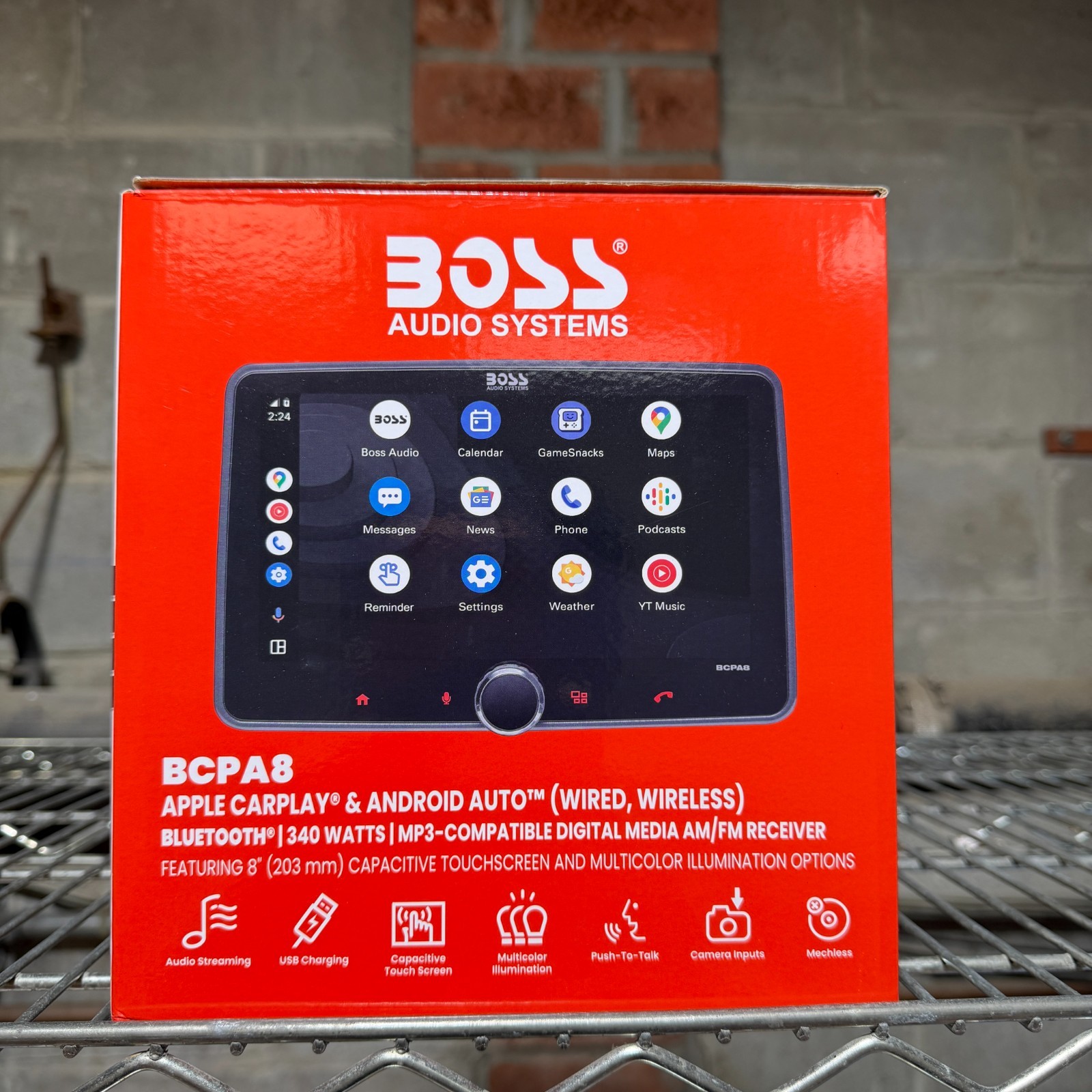 BOSS Audio Systems BCPA9 Single DIN Car Stereo Wireless Apple CarPlay, Android