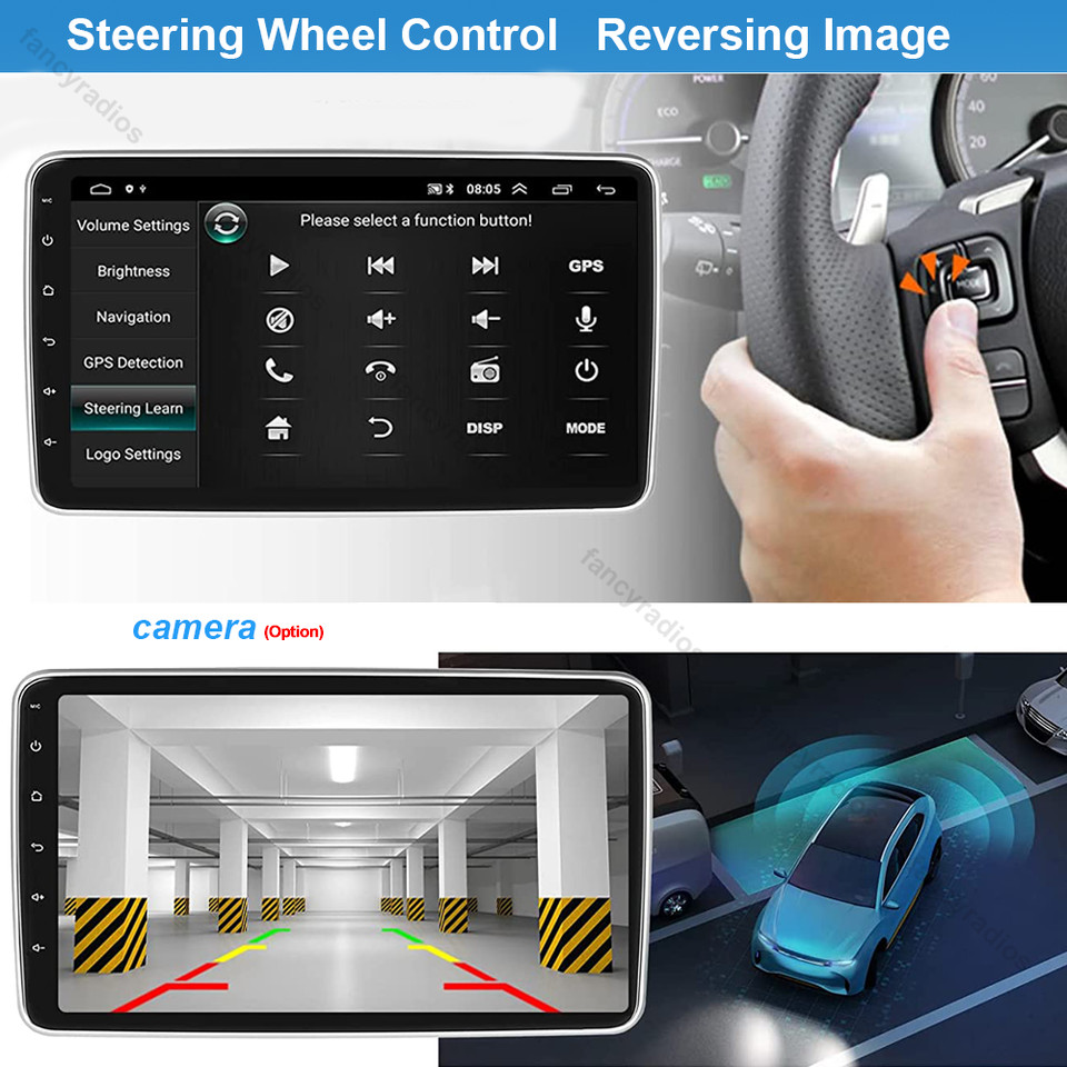 9″ 4GB+64GB 2Din Android 13 Carplay Car Stereo GPS Navi WIFI FM Radio +Camera