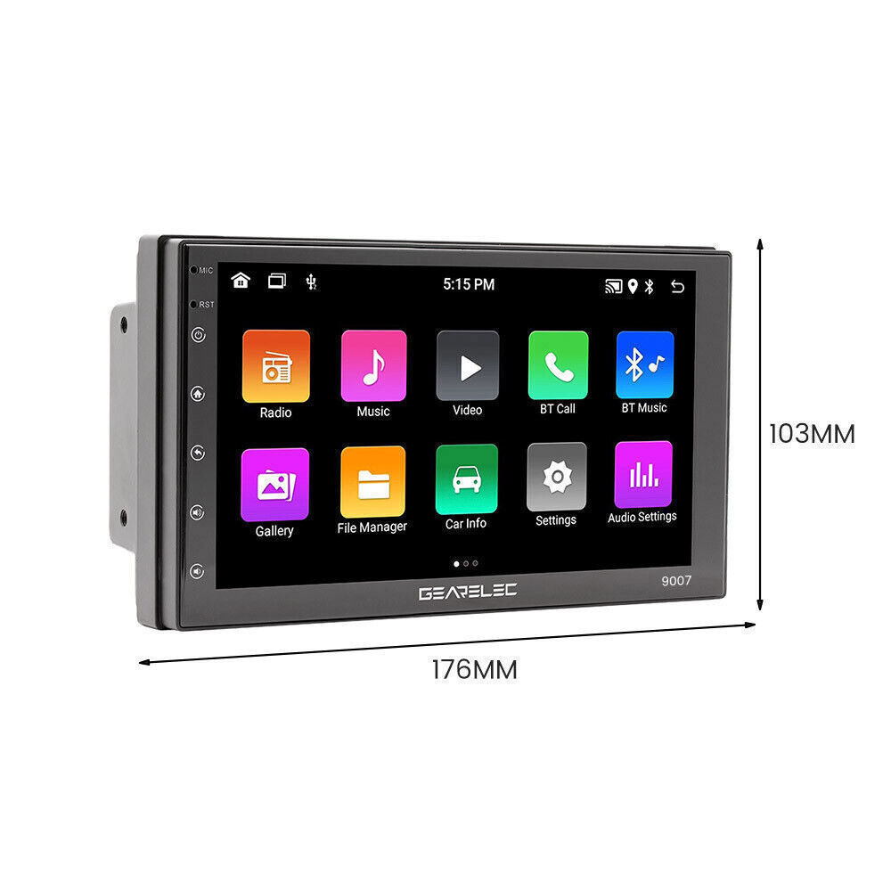 Double 2 Din 7″ Car Android Auto Carplay 4+64GB Stereo Bluetooth Radio GPS WIFI
