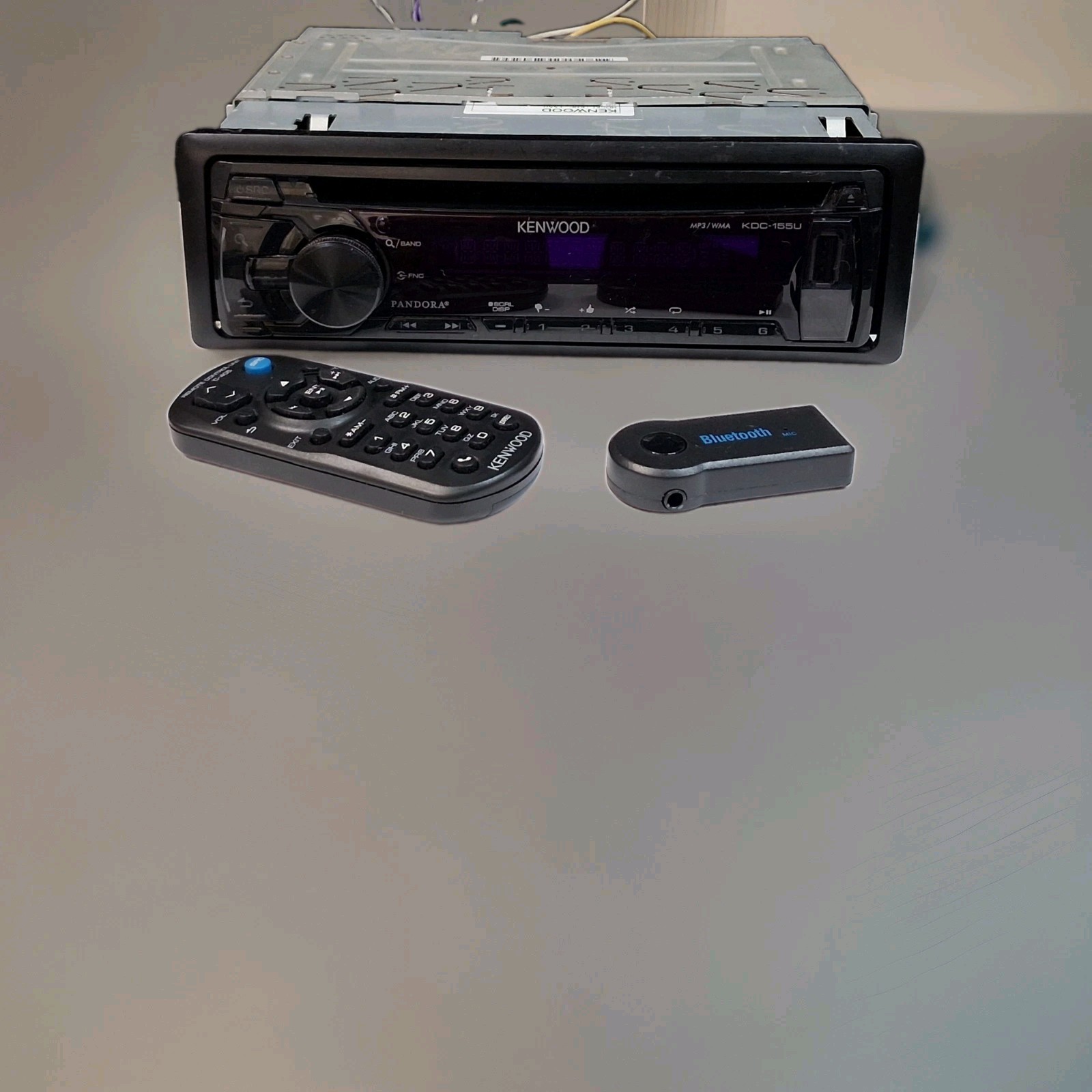 Kenwood KDC-155U CD/USB Car Stereo Receiver w/ Remote & FREE Bluetooth Adapter