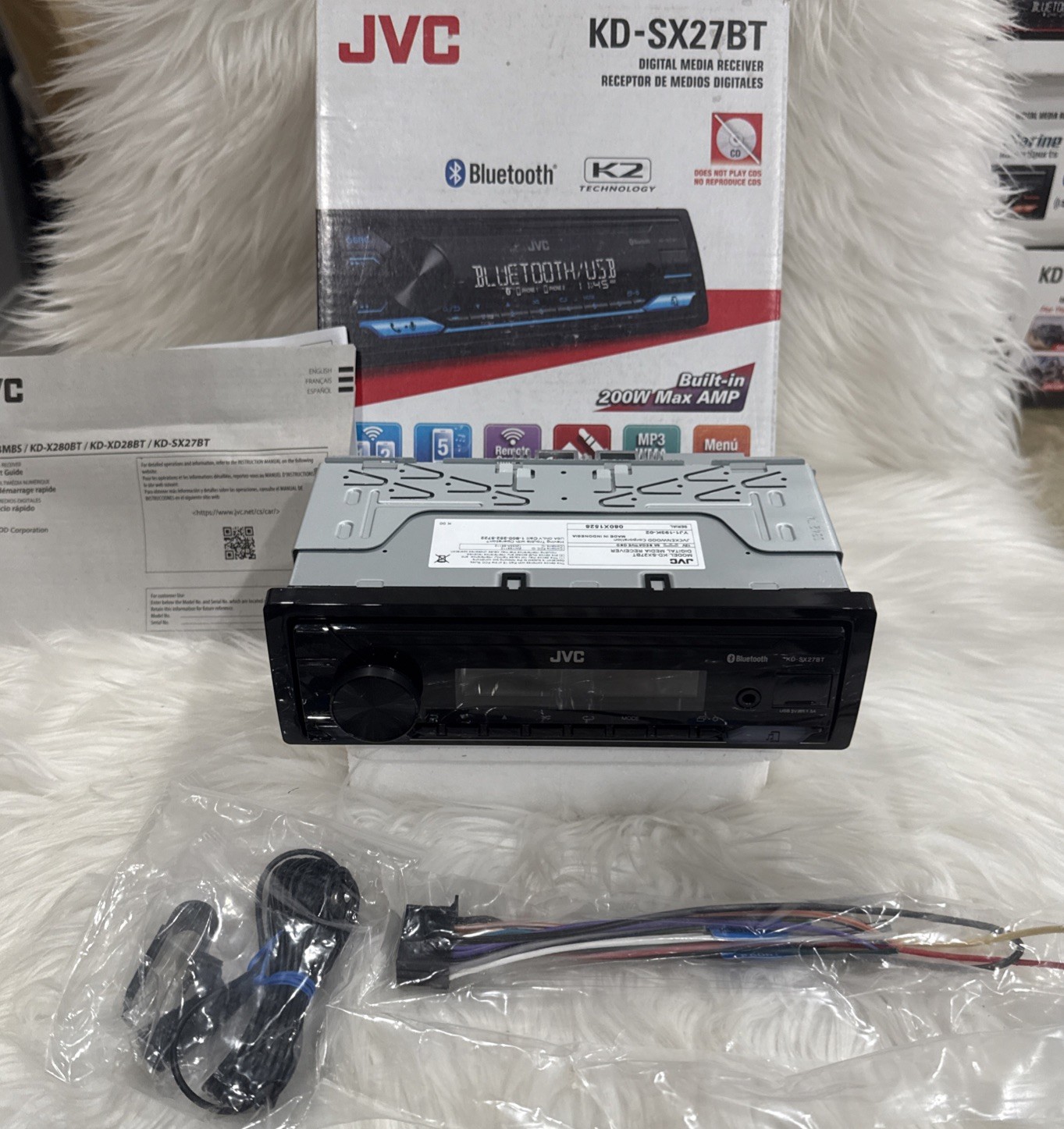 JVC KD-SX27BT Car Stereo with Bluetooth, 200W Digital Media Receiver-OPEN BOX!