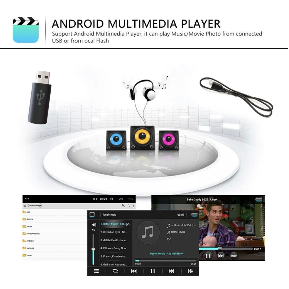 Android 9″ Car Stereo GPS Bluetooth FM Radio N3000KT NEW OPEN Box