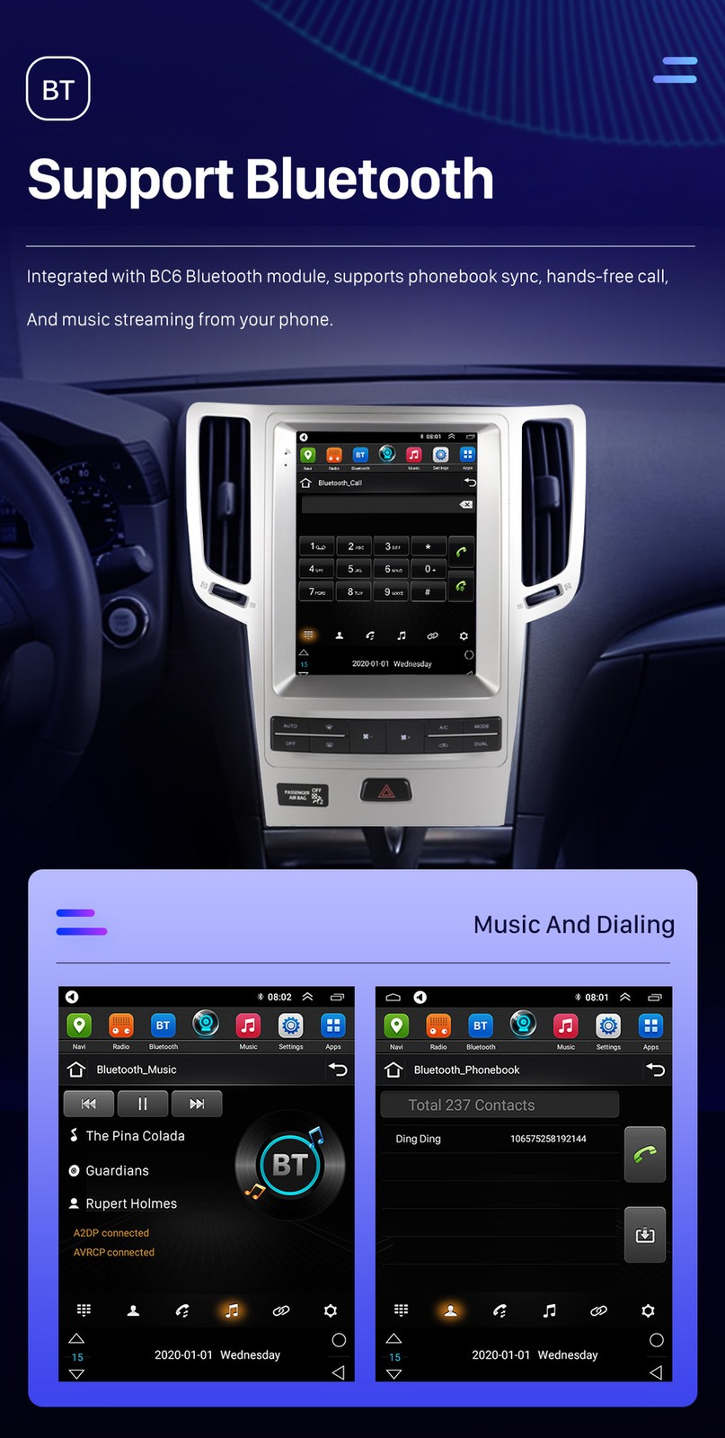 Car Radio for Infiniti G37 G35 G25 Wireless Carplay Android Auto 5G WiFi DSP