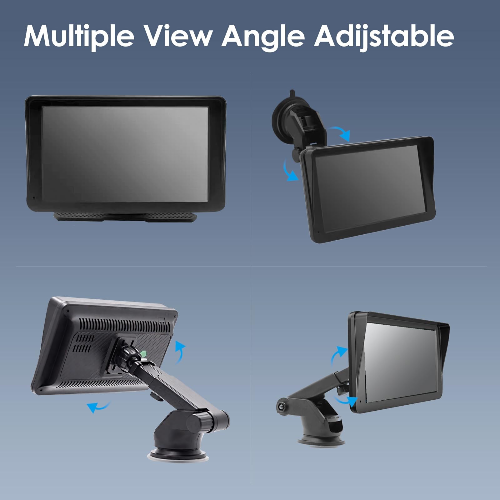 BY-J 7” Wireless Carplay Screen for Car with 1080P Backup 7 in, V7-7in