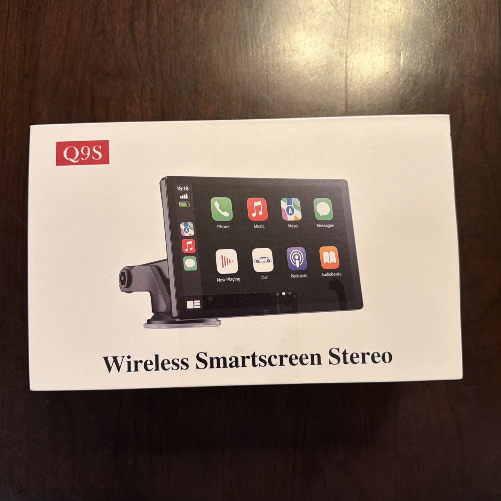 Hauxiy Q9S Wireless Smart Screen 9″ Touchscreen Car Stereo, Black open box
