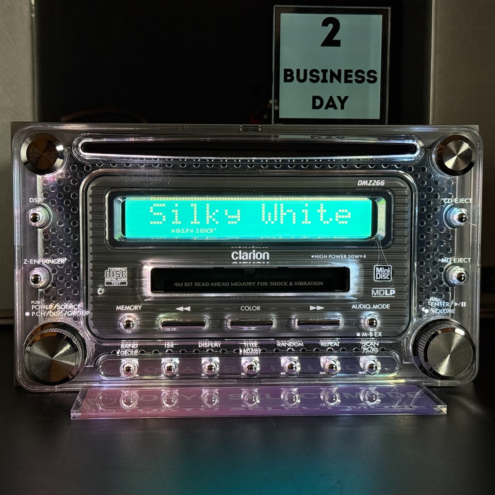 Clarion DMZ266 2DIN Car Audio CD MD Player JDM DSP 12-Color Illumination Stock