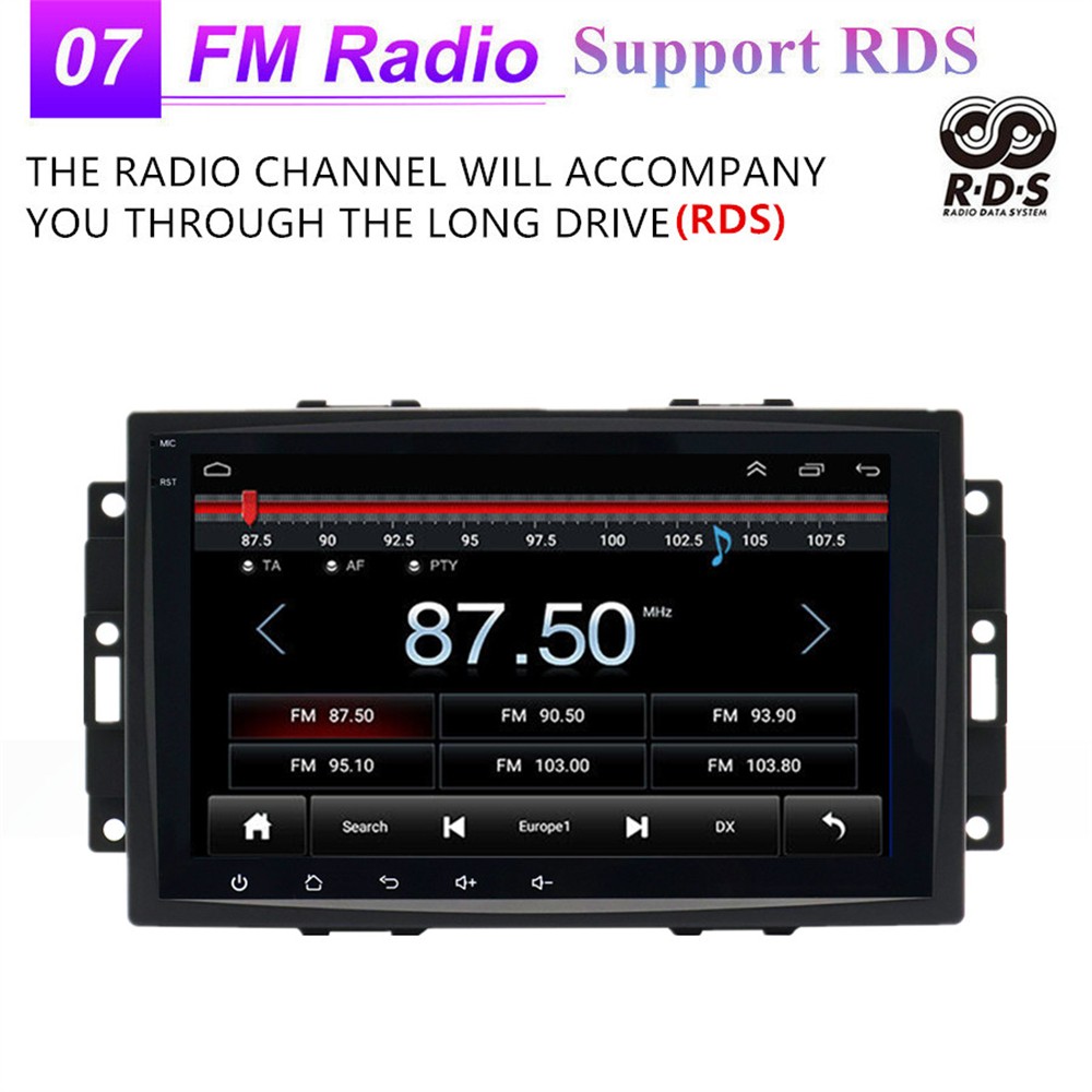 8in Android 14 Car Multimedia Player HD BT WIFI Fit For 2005-2007 Dodge Charger