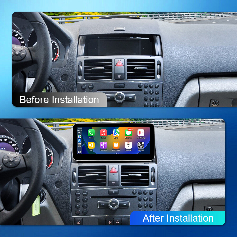Android Car 10.25” GPS 8+256G For Mercedes Benz C CLK W204 2008-2010 Radio Wifi