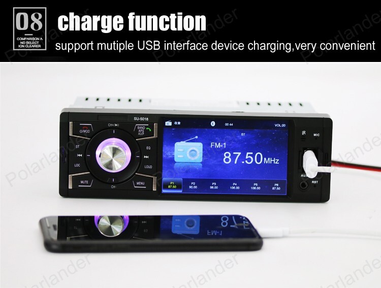 Single 1 DIN remote control Car RadioMP5 AUX/SD 4.1-inch Bluetooth USB / TF card